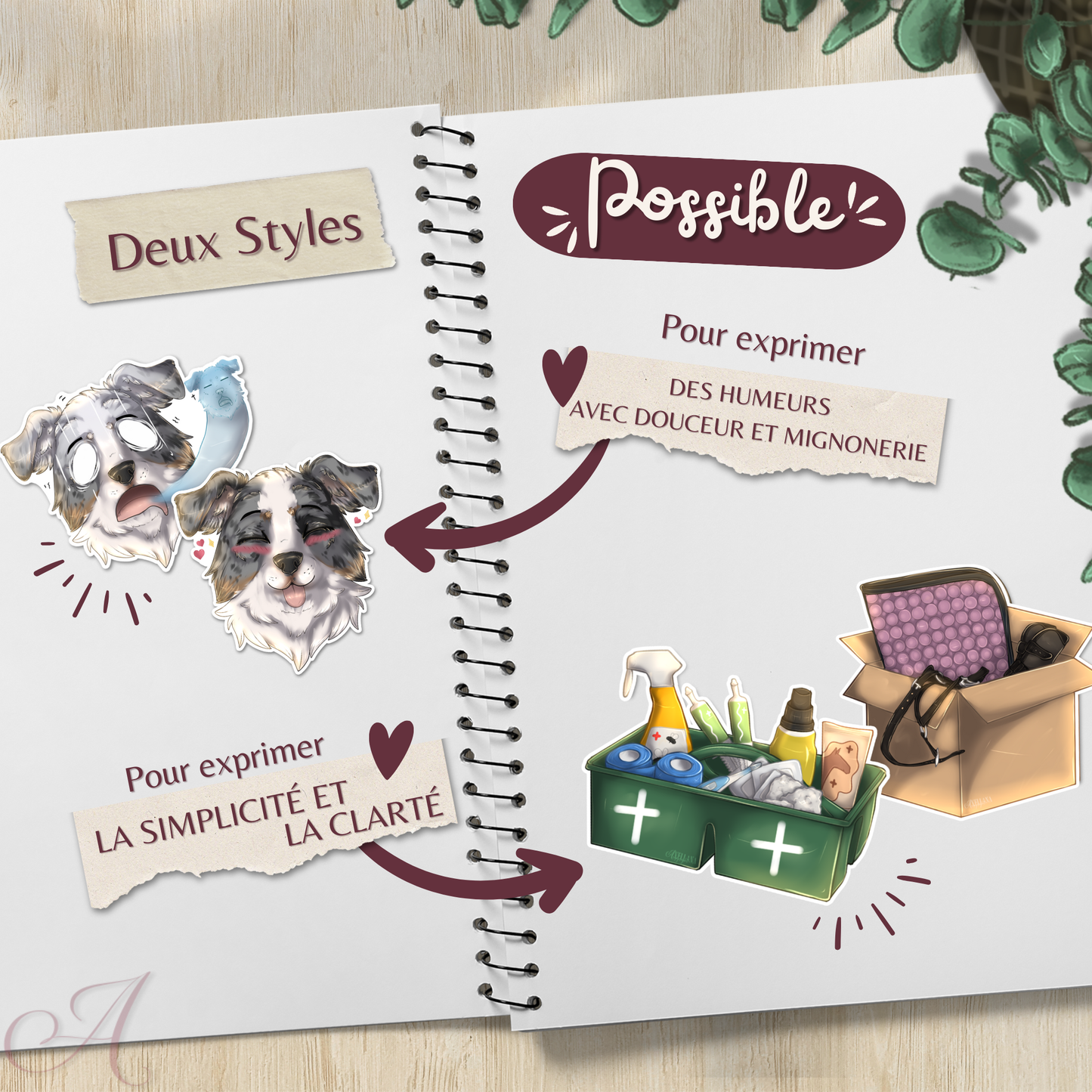 Illustrations décoratives personnalisées