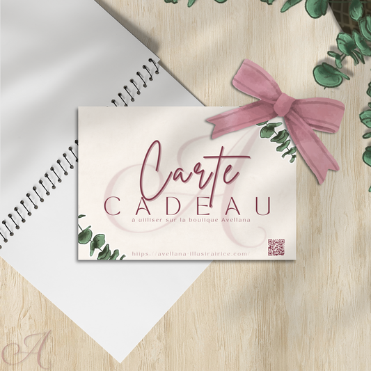 Carte cadeau Avellana – Offrez un portrait illustré unique